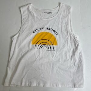 CorePower Yoga Sun Salutations Sleeveless T Shirt Medium NWT